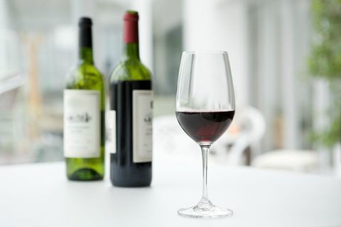 Bottle, Wine glass, Glass bottle, Wine bottle, Stemware, Glass, Drinkware, Drink, Red wine, Wine, 