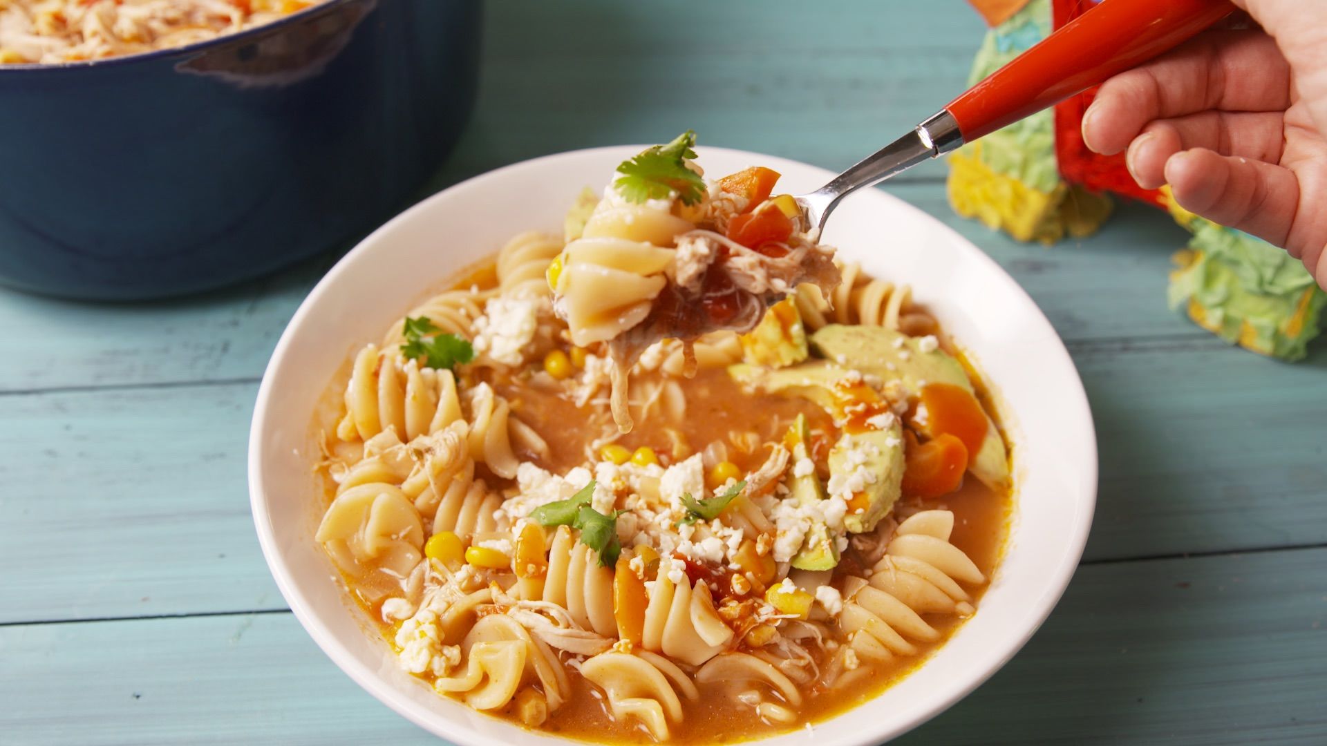 Mexican Chicken Noodle Soup - Tex Mex Chicken Noodle Soup