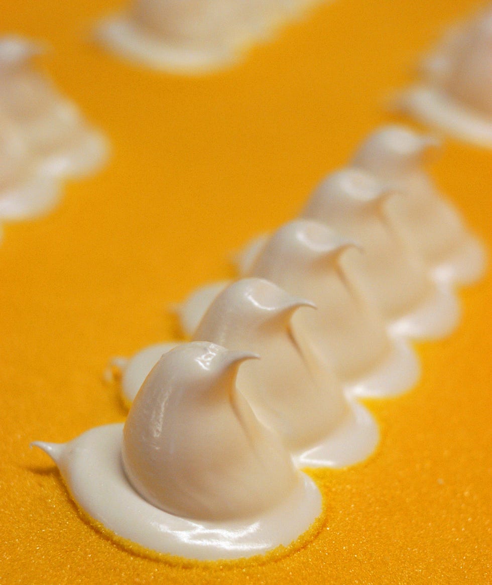 Yellow, Orange, Amber, Close-up, Dairy, Cream, Bavarian cream, 