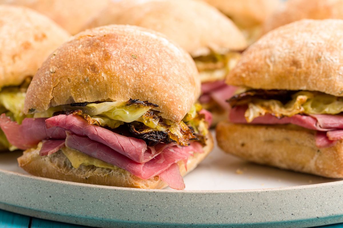 Corned Beef and Cabbage Sliders 