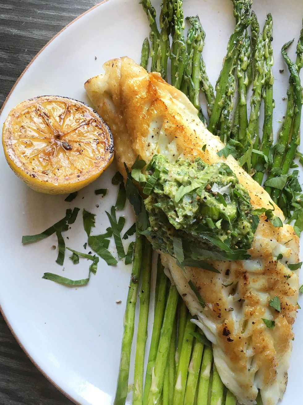 Chilean Sea Bass with SpinachAvocado Pesto Recipe