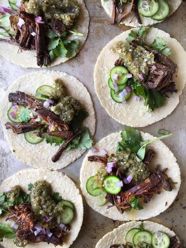 Slow-Cooker Korean Beef Tacos Recipe - Delish.com