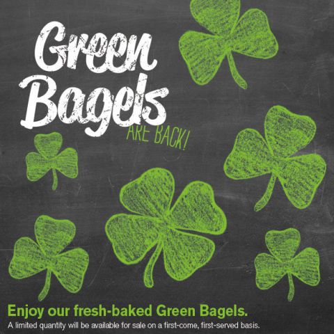 Bruegger's Green bagels