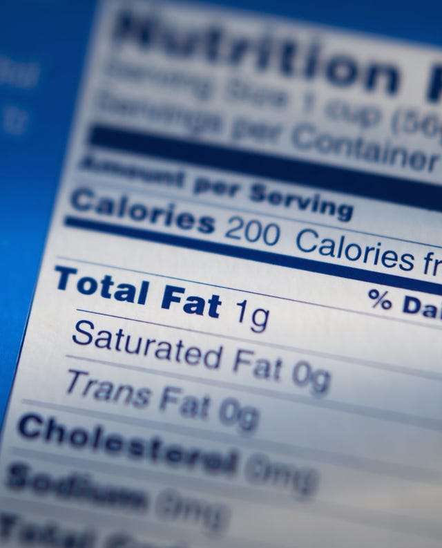 Nutrition Info Label