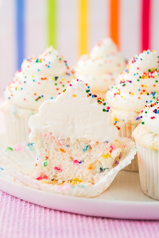 Food, Sprinkles, Dish, Buttercream, Cuisine, Dessert, Icing, Cupcake, Baking cup, Ingredient, 