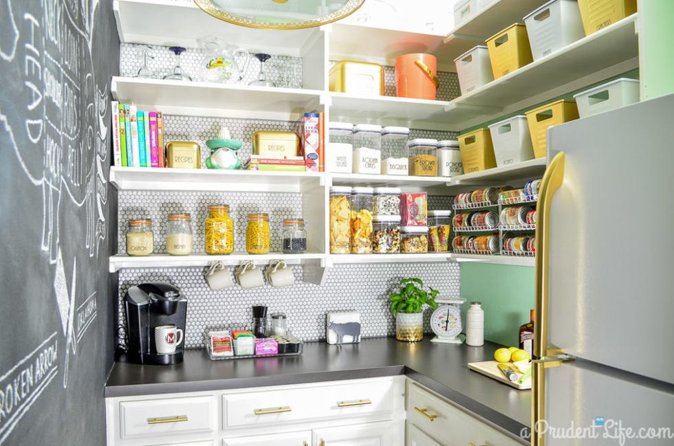 Yellow, Green, Room, Shelving, Shelf, Interior design, Drawer, Cabinetry, Grey, Dishware, 