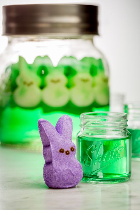 Green, Mason jar, Product, Peeps, Purple, Candy, Confectionery, Bottle, Drinkware, Party favor, 