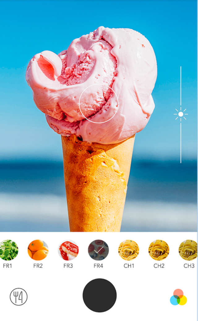 Foodie app offers unique filters, including a