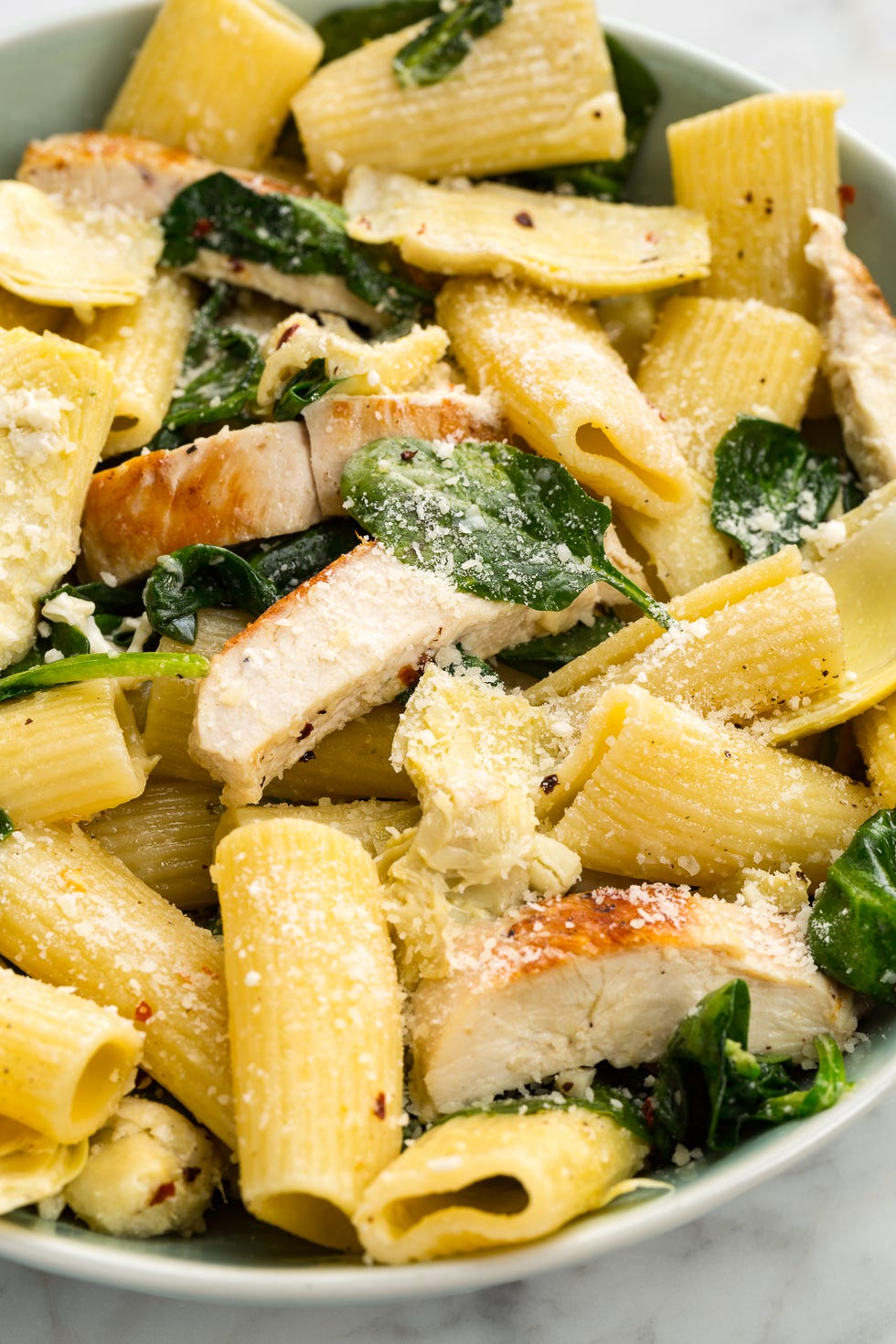 delish chicken spinach artichoke rigatoni
