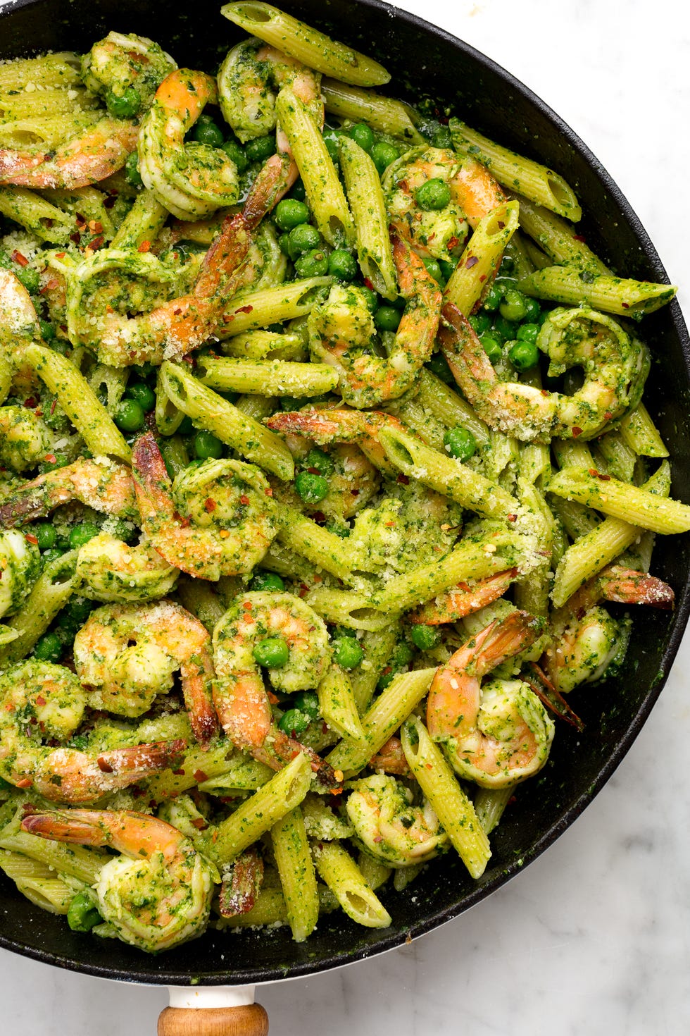 delish shrimp pesto penne
