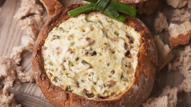 bunny-bread-bowl-dip bread bowl asparagus bacon dip
