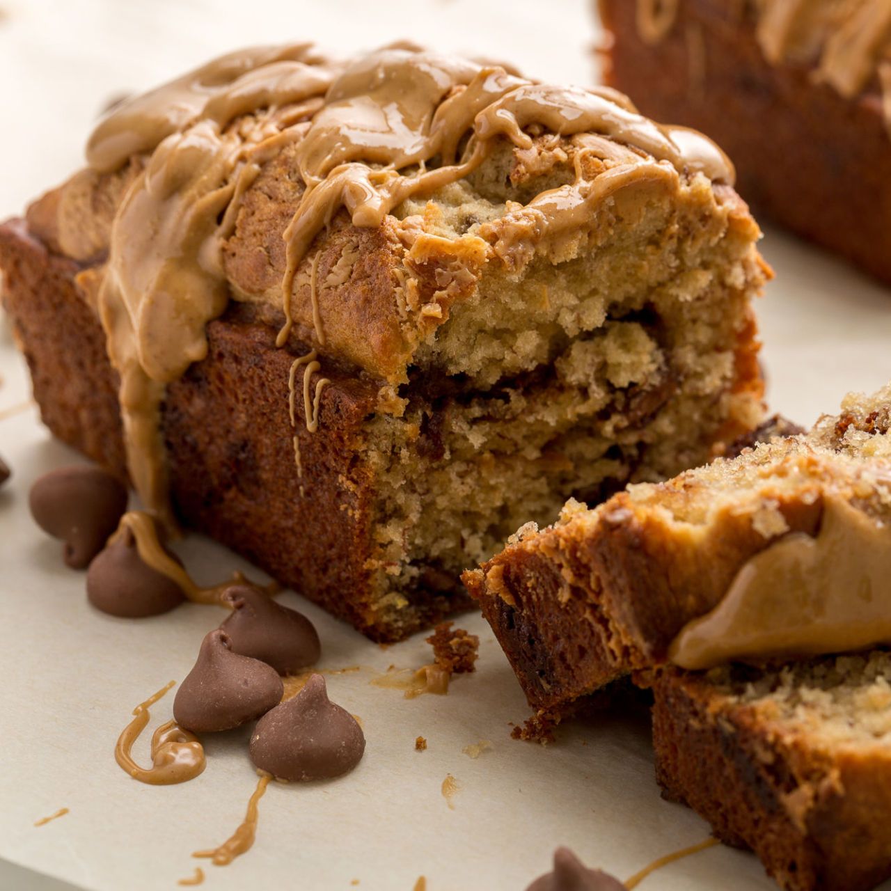 Chocolate Peanut Butter Banana Loaf - The Baking ChocolaTess
