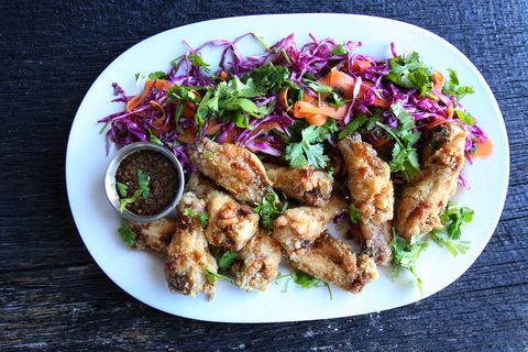 honey cilantro wings and red cabbage slaw recipe
