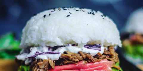 Sushi burgers are the ultimate food mash-up.