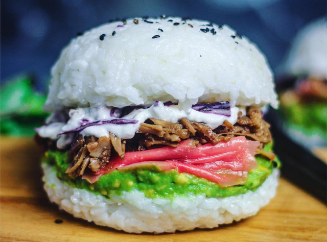 Sushi burgers are the ultimate food mash-up.