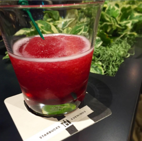 Starbucks Wine Fraggino, Starbucks alcoholic frappuccino, Starbucks Japan