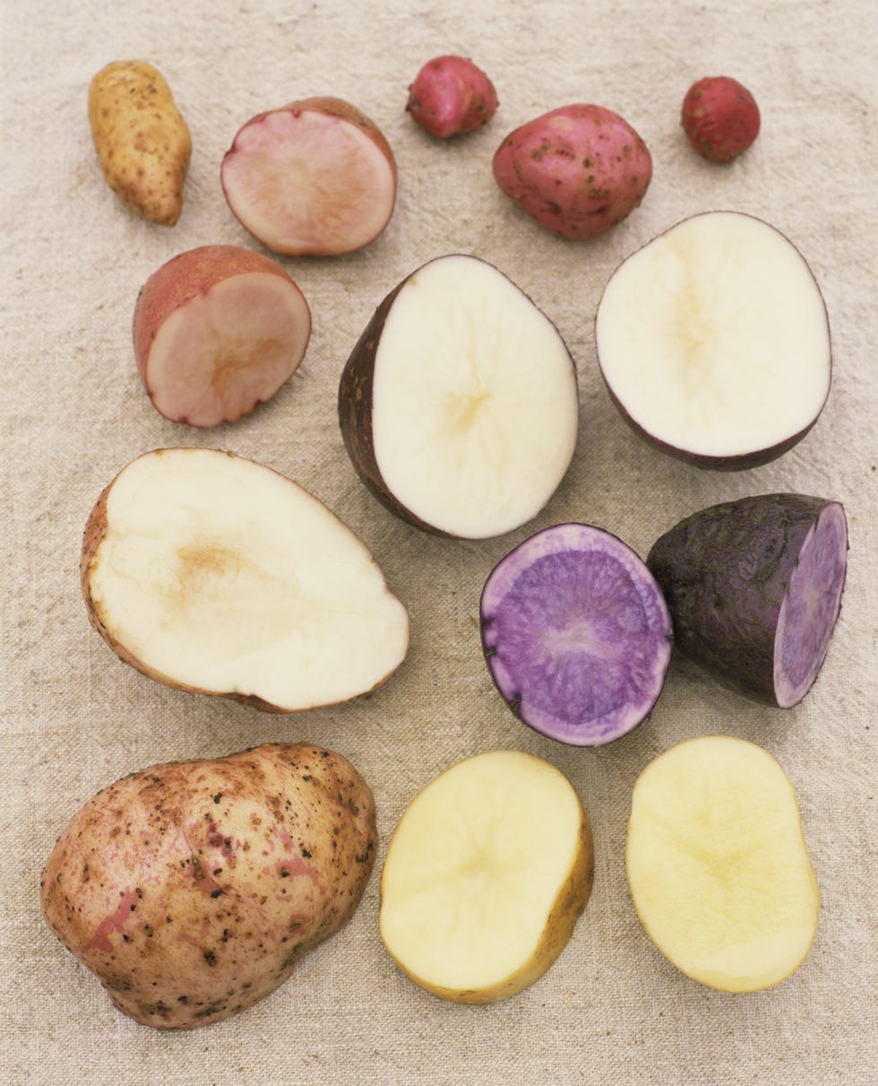 Food, Root vegetable, Produce, Natural foods, Purple, Potato, Vegan nutrition, Vegetable, Local food, Peach, 