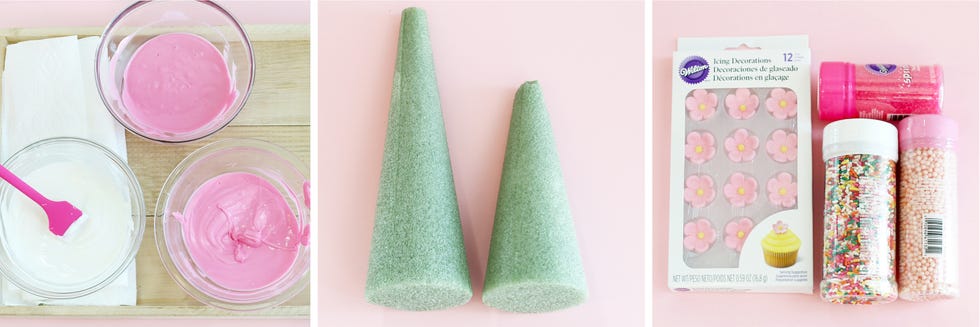 Green, Pink, Magenta, Teal, Aqua, Turquoise, Lavender, Peach, Cone, Kitchen utensil, 