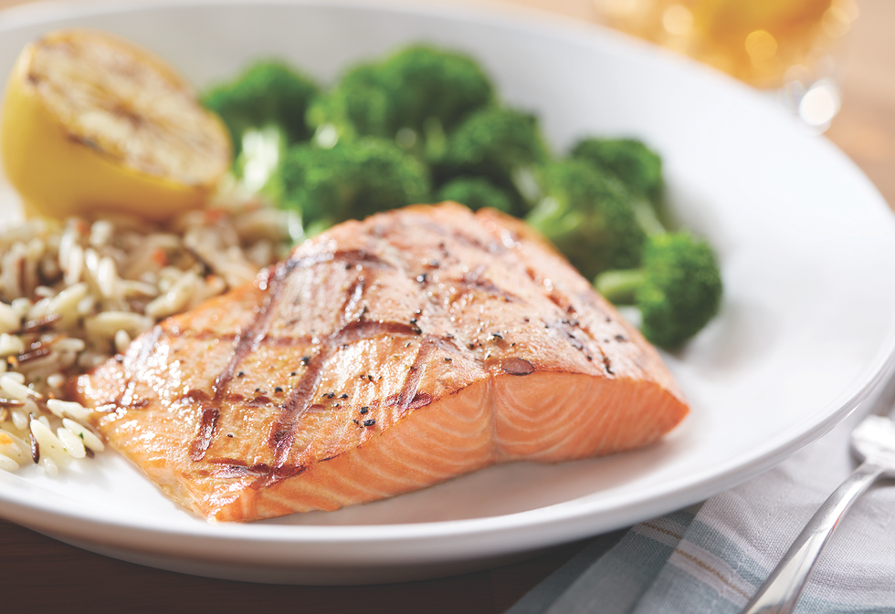 Dish, Cuisine, Food, Ingredient, Salmon, Produce, Garnish, Recipe, Staple food, Fish, 