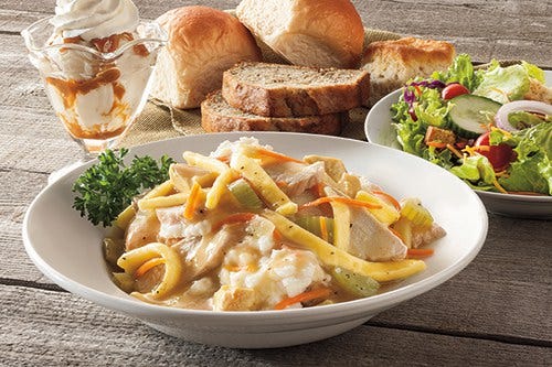 Bob Evans half-price dinner.
