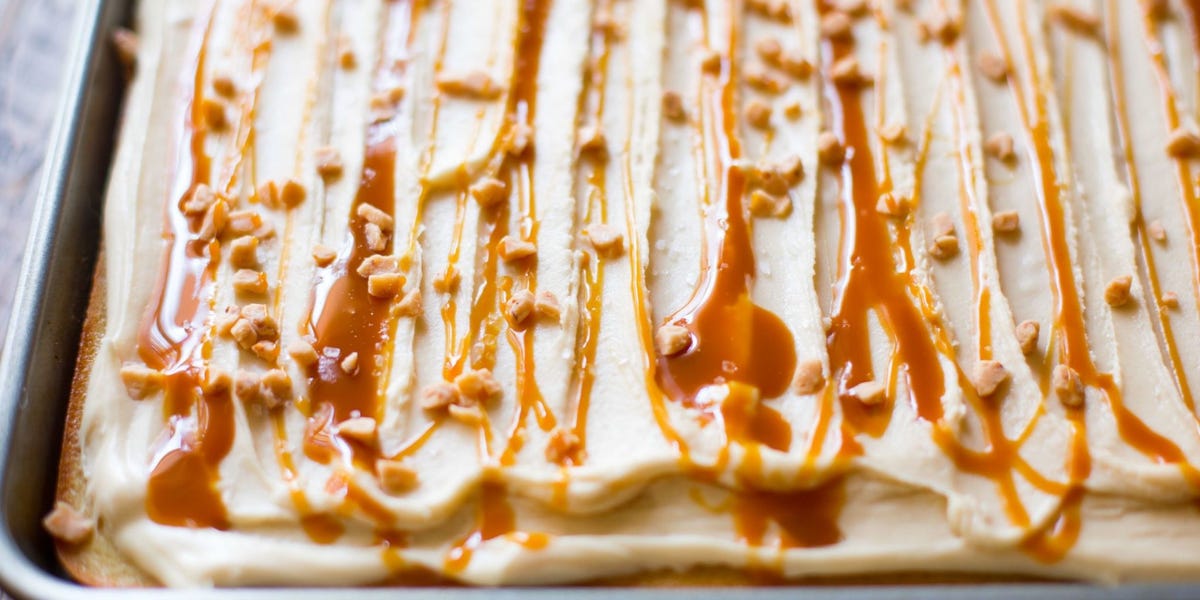Salted Caramel Sheet Cake