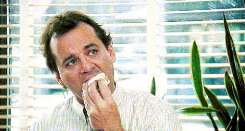 Bill Murray Eating for food freebies story.