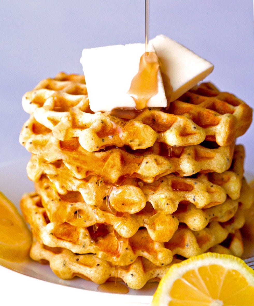 Dish, Food, Cuisine, Ingredient, Waffle, Breakfast, Cream, Belgian waffle, American food, Produce, 