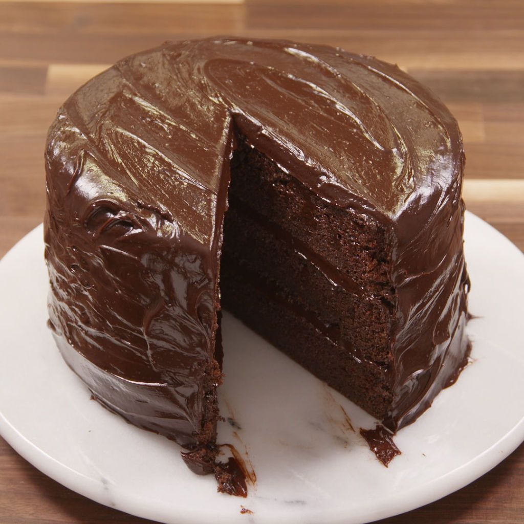 Best Chocolate Fudge Cake Recipe - How To Make Easy Chocolate Cake —Delish.com