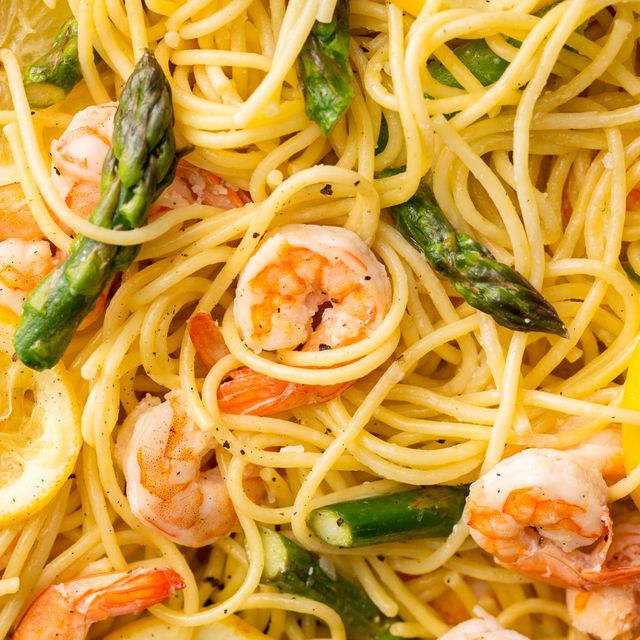 Best Lemony Shrimp and Asparagus Spaghetti Recipe - How to Make Lemony ...
