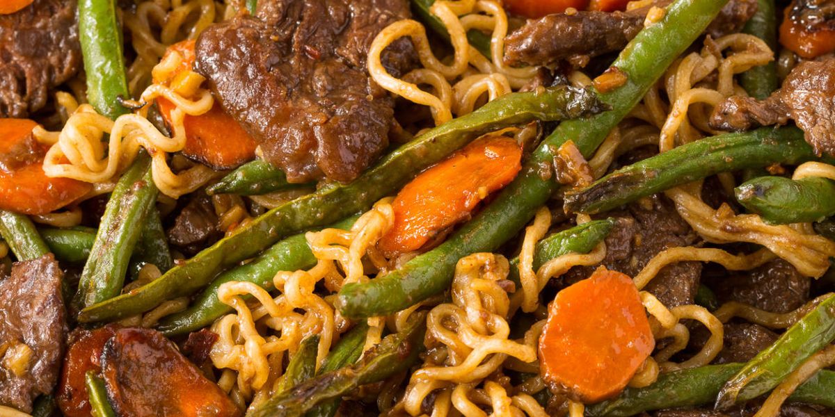 Best Ginger Beef Stir-Fry with Ramen Recipe - How to Make Ginger Beef ...