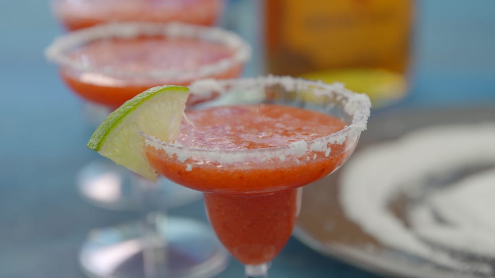 Fireball Margarita Garnished With Lime