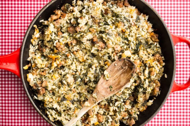 Cheesy Italian Rice with Sausage cheesy italian rice with sausage