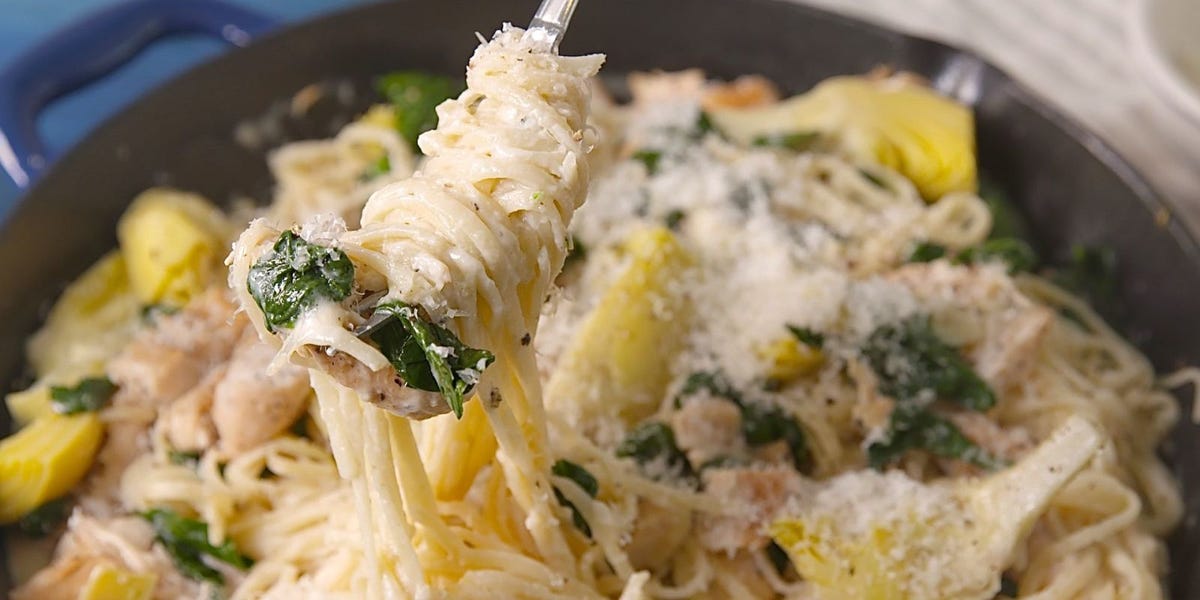 Chicken Spinach Artichoke Pasta - Chicken Artichoke Pasta