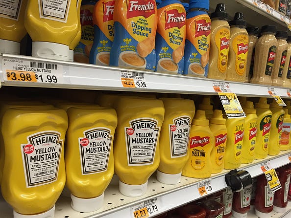 Mustard bottles