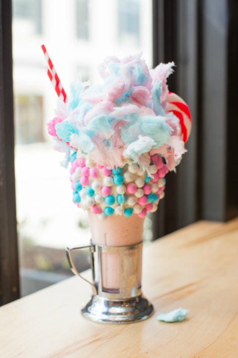 What S In Black Tap S Cotton Candy Milkshake Delish Com