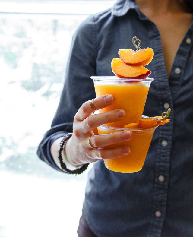 Orange juice, Yellow, Orange, Hand, Orange drink, Drink, Orange soft drink, Juice, Food, Finger, 