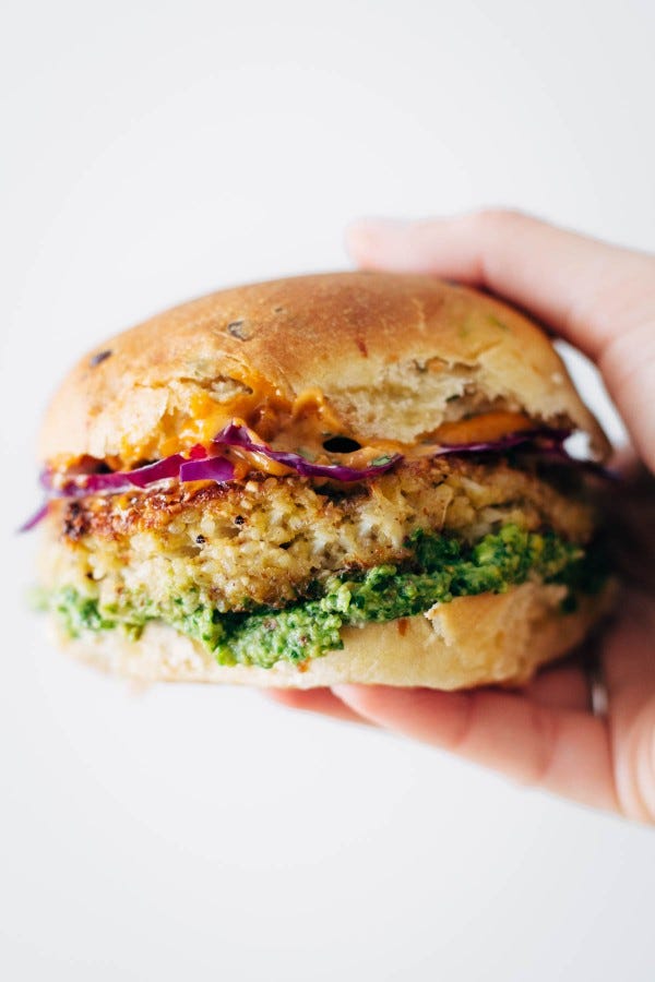 Food, Dish, Cuisine, Veggie burger, Ingredient, Breakfast sandwich, Hamburger, Cheeseburger, Finger food, Baked goods, 