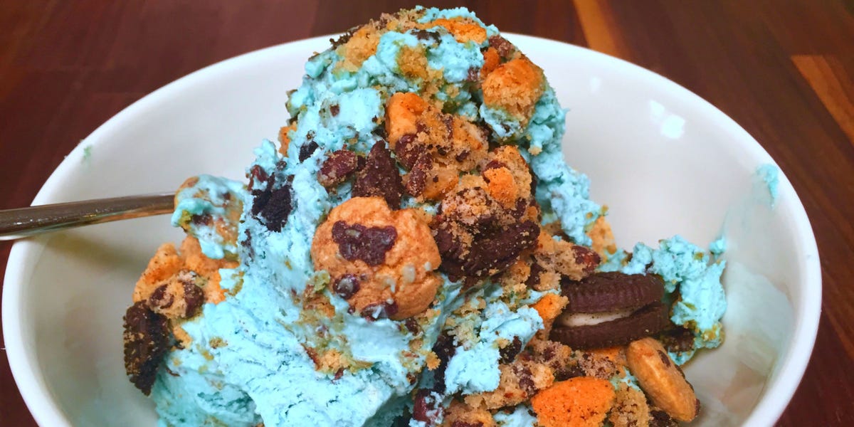 Cookie Monster No-Churn Ice Cream