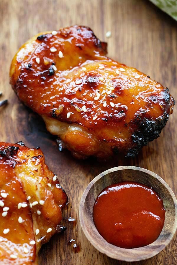 Dish, Food, Cuisine, Ingredient, Barbecue chicken, Fried food, Chicken meat, Meat, Kai yang, Barbecue sauce, 