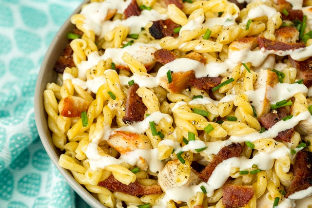 Best Chicken-bacon-ranch Pasta Salad Recipe - How To Make Chicken-bacon 