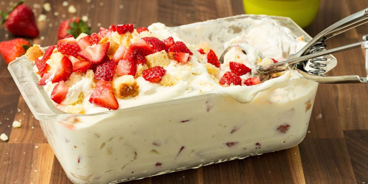 Strawberry Shortcake No-Churn Ice Cream