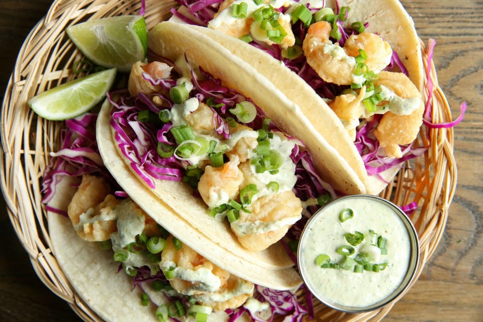 Shrimp Tempura Tacos with Scallion Aioli Recipe