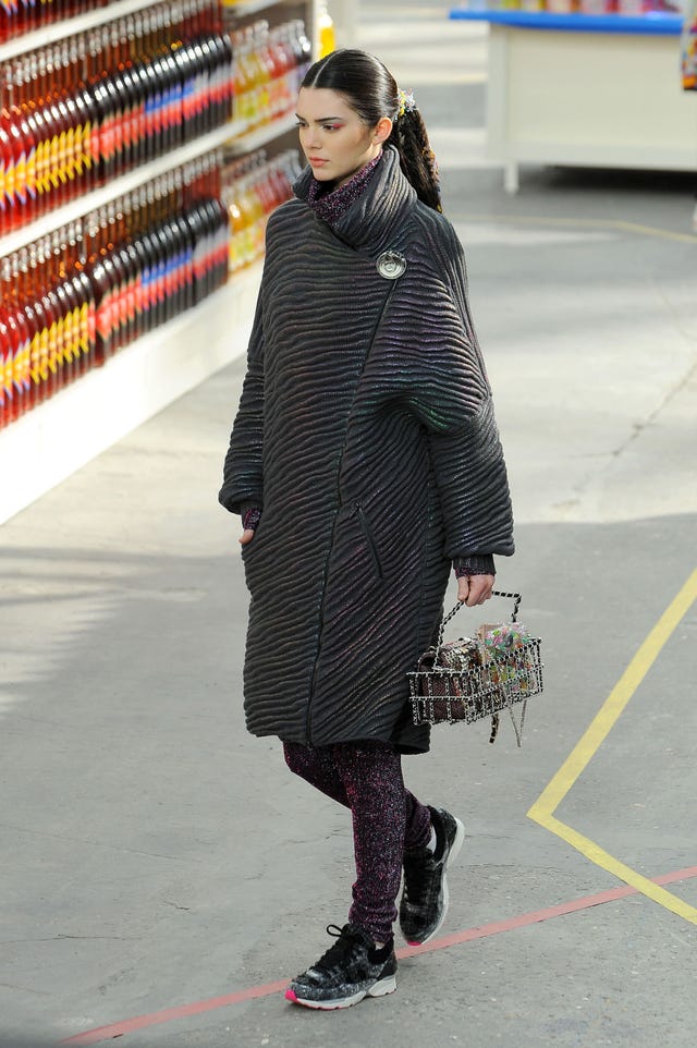 Kendall Jenner grocery shopping for Chanel runway.