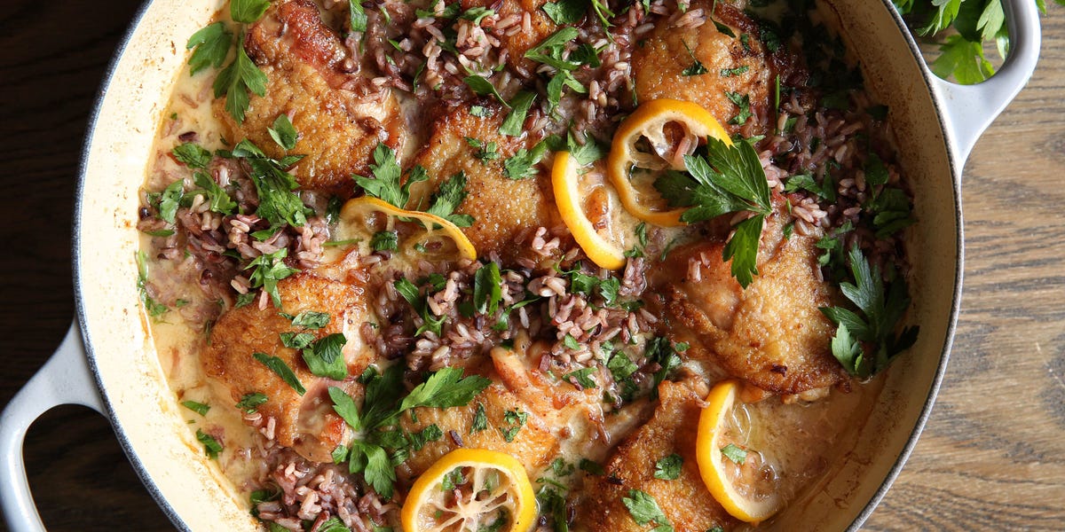 Creamy Lemon Chicken with Wild Rice