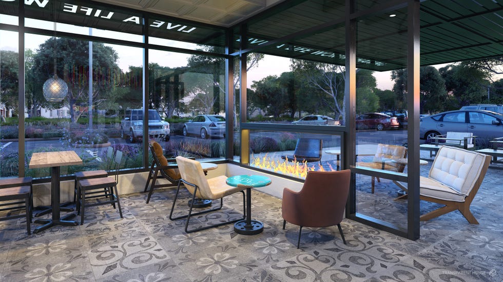 Furniture, Table, Outdoor furniture, Outdoor table, Glass, Shade, Couch, Patio, Coffee table, Outdoor structure, 