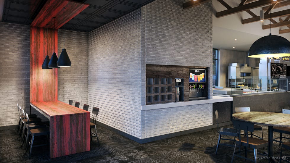 Lighting, Interior design, Floor, Room, Table, Ceiling, Furniture, Flooring, Wall, Interior design, 