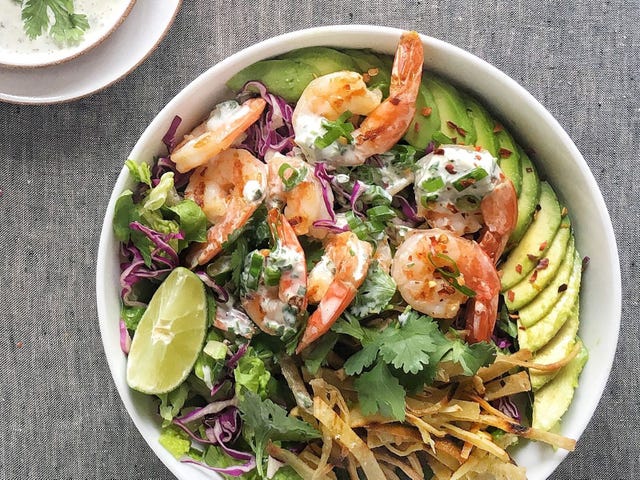 grilled shrimp taco bowl recipe