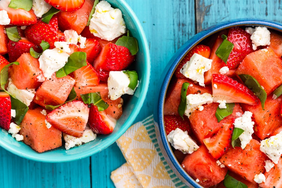 watermelon salad with feta