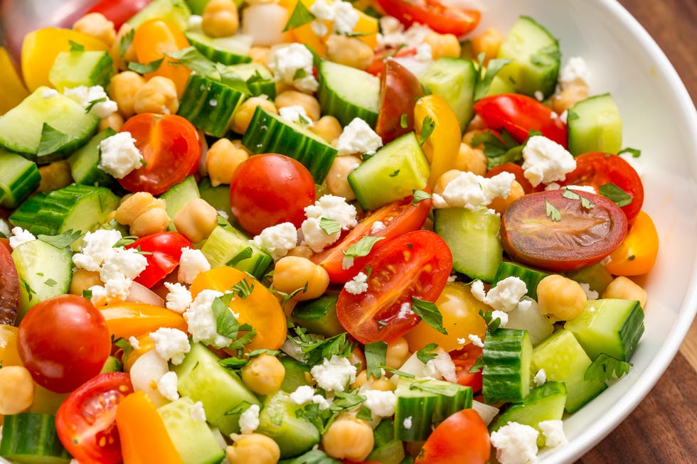 tomato cucumber feta salad