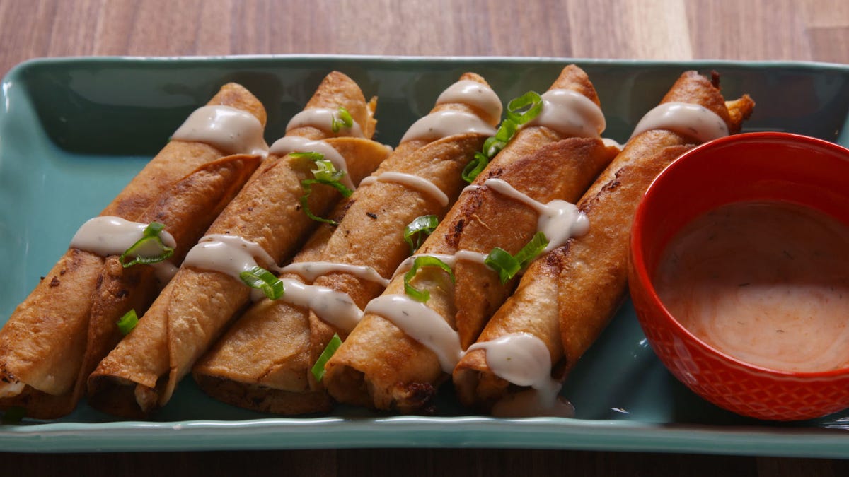 Video player poster image preview for Buffalo Chicken Taquitos